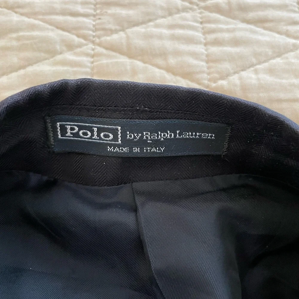 Polo‎ Ralph Lauren Made in Italy Vintage Wool Bradford Blazer in Midnight 42 R
